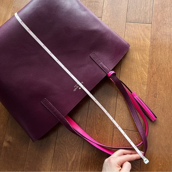 Kate Spade NY Ava Reversible Women's Tote Bag, Large - Pink and Burgundy - Picture 16 of 16
